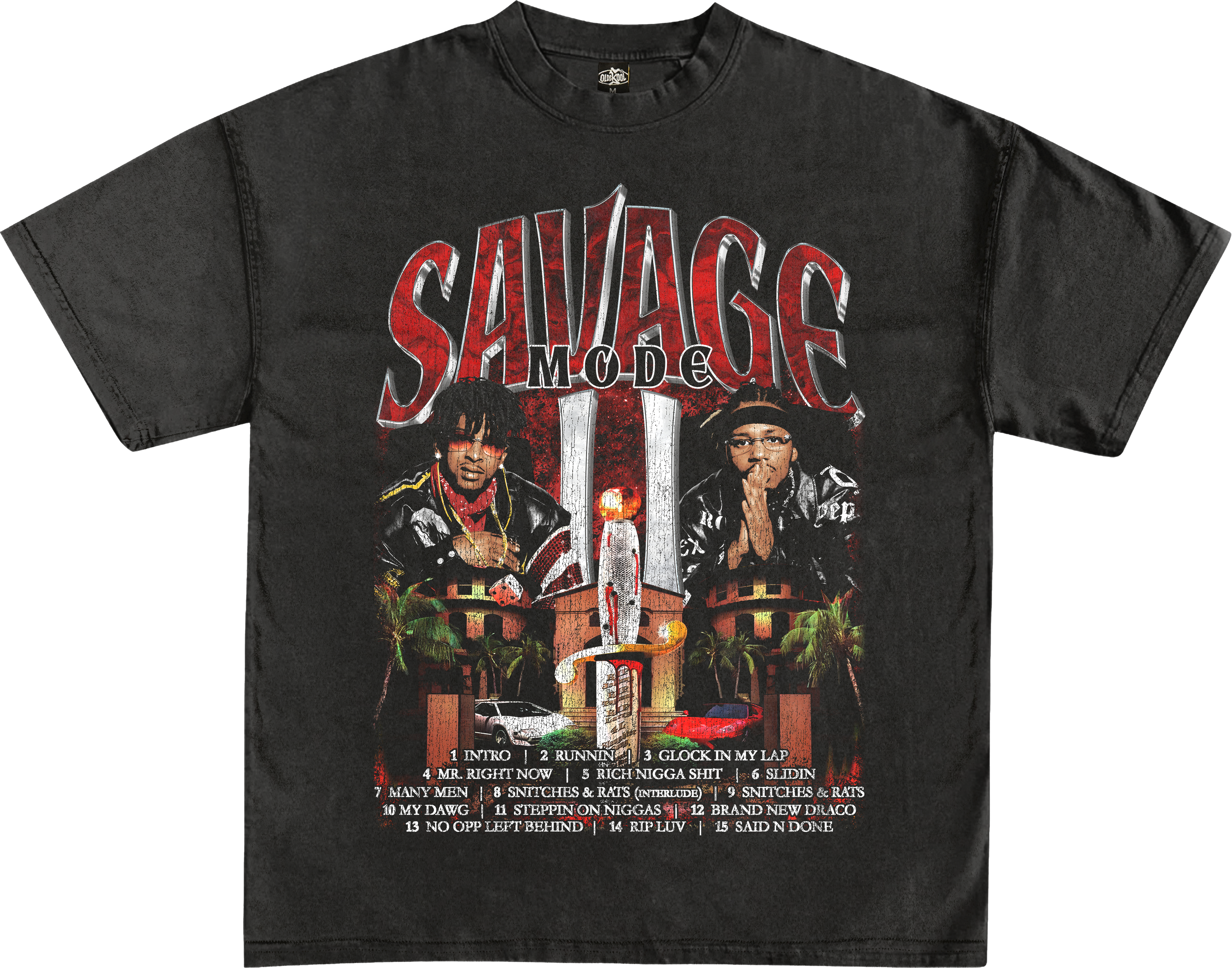 SAVAGE MODE  21 SAVAGE X METRO BOOMING GRAPHIC T-SHIRT